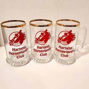 🇨🇦 Vtg. 1980's 'Harness Horseplayers' Club' Beer Mug EUC